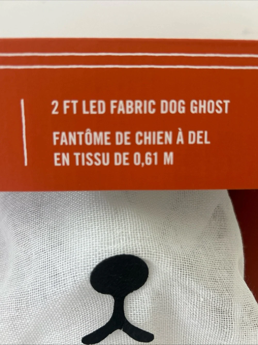 Martha Stewart White Mesh LED Light Up Dog Ghost Decoration Halloween NEW
